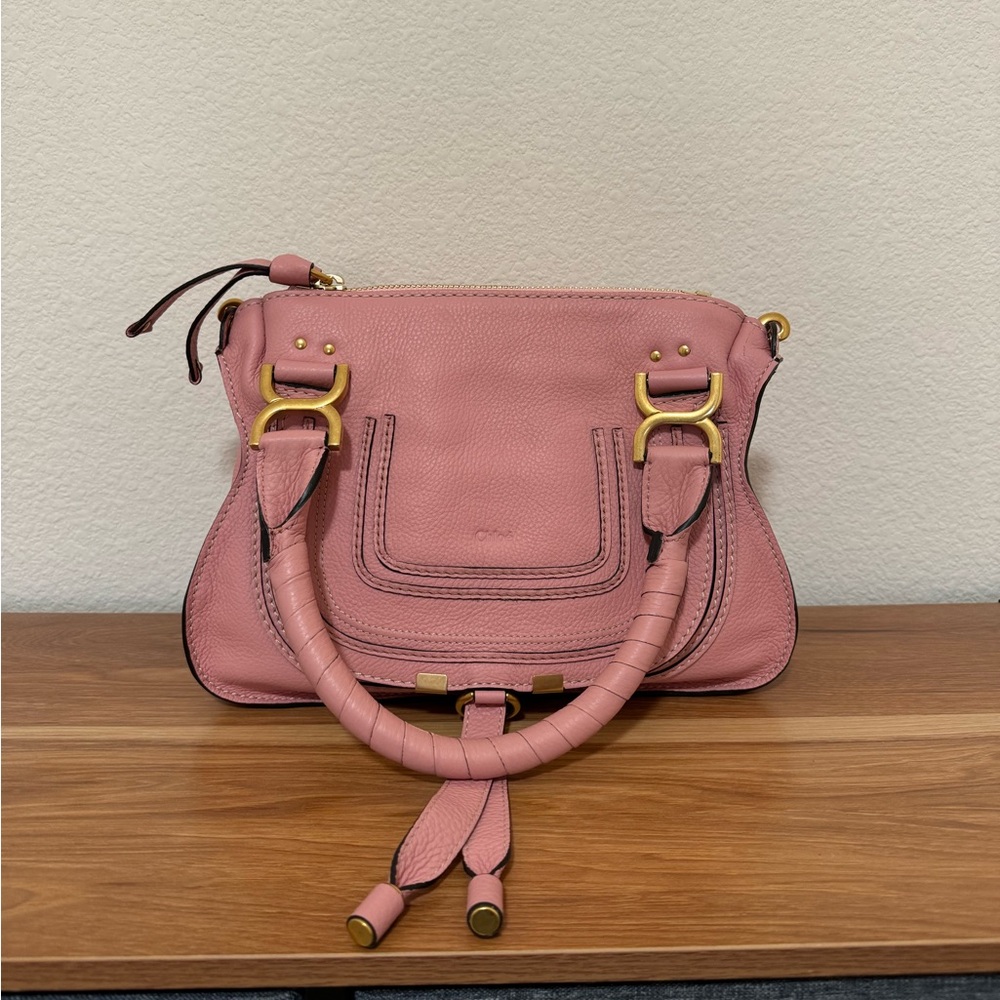 Chloe Marcie Small Satchel. Color Light Pink. NWT